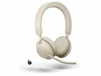 Jabra Evolve2 65 Headset, Stereo, kabellos, beige, Bluetooth inkl. Link 380 USB-C,