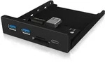 ICY BOX IB-HUB1417-i3 Frontpanel mit USB 3.0 Type-C und Type-A Hub mit Kartenleser