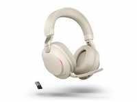 Jabra Evolve2 85 Headset, Stereo, kabellos, Beige Bluetooth, inkl. Link 380 USB-A,