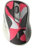 Rapoo Kabellose lautlose Multi-Mode-Maus "M500", Camouflage/Rot Einstellbarer Sensor