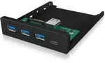 ICY BOX IB-HUB1418-i3 Frontpanel mit USB 3.0 Type-A und Type-C Hub