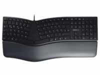 CHERRY KC 4500 ERGO kabelgebundene ergonomische Tastatur mit Handballenauflage