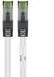 Goobay CAT 8.1 Patchkabel, S/FTP PiMF, Wei&szlig;, 1 m