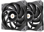 Thermaltake ToughFan 12 schwarz 2er Pack Geh&auml;usel&uuml;fter