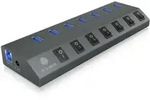 ICY BOX 7 Port Hub mit USB 3.0 Type-C und Type-A Anschluss und BC 1.2 unterst&uuml;tzung