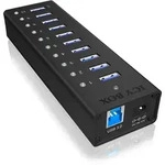 ICY BOX 10 Port Hub mit USB Type-A Anschluss, 1x Ladeanschluss