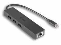 i-tec USB-C Slim 3-Port HUB mit Gigabit Ethernet Adapter
