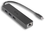 i-tec USB-C Slim 3-Port HUB mit Gigabit Ethernet Adapter