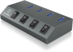 ICY BOX IB-HUB1405 - 4 Port USB 3.0 Hub und Ladeger&auml;t