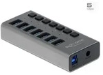 Delock Externer SuperSpeed USB Hub mit 7 Ports + Schalter