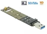 DeLOCK 64069, Delock Konverter f&uuml;r M.2 NVMe PCIe SSD mit USB 3.1 Gen 2