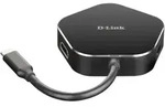 D-Link DUB-M420, D-Link 4-In-1 USB-C Hub DUB-M420 2x USB 3.0, 1x HDMI, 1x USB-Typ