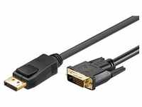 Goobay 2m DisplayPort/DVI-D-Adapterkabel [vergoldete Kontakte, Displayport mit