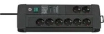 Brennenstuhl Premium-Line DUO &Uuml;SS 8fach schwarz 60kA/Filter 3m H05VV-F3G1.5 *DE*