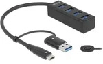 Delock USB-Hub 4 x USB 3.2 Gen 1 + 1 x USB-C 3.2 Gen 1