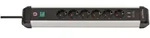 Brennenstuhl Premium-ALU-Line 6fach schwarz *DE* 3m H05VV-F3G1, 5 m. Schalter+USB