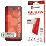 DISPLEX Panzerglas 2D/ Clear f&uuml;r iPhone 13/13 Pro/14/16e/17e Eco-Montagerahmen,