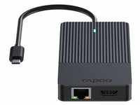 Rapoo USB-C Multiport Adapter, 12-in-1 grau Dockingstation