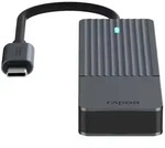 Rapoo USB-C Hub, USB-C auf USB-A grau Dockingstation