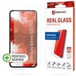 DISPLEX Panzerglas 2D/Clear (10H) f&uuml;r Samsung Galaxy S22/S23, Eco-Montagerahmen,