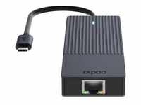 Rapoo USB-C Multiport Adapter, 6-in-1 grau Dockingstation