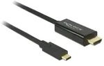DeLOCK 85290, Delock Kabel USB Type-C auf HDMI, 4K 60 Hz 1 m, schwarz
