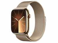 AppleWatch S9 Edelstahl Cellular 45mm Gold Milanaise