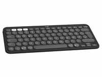 Logitech Tastatur PEBBLE KEYS 2 K380S, grafit Schlanke, minimalistische