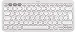 Logitech Tastatur PEBBLE KEYS 2 K380S, wei&szlig; Schlanke, minimalistische