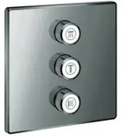 Grohe Grohtherm Smartcontrol Fertigmontageset 29127A00 hard graphite, eckig, 3-fach