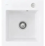 Villeroy und Boch Subway Fl&auml;chenb&uuml;ndige Sp&uuml;le 67812FRW mit Ablaufgarnitur und