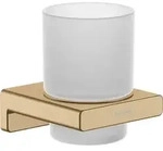 hansgrohe AddStoris Glashalter 41749140 mit Glas, Wandmontage, Metall, brushed bronze