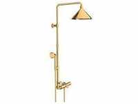 hansgrohe Axor Showerpipe 26020990 mit Thermostat, Kopfbrause 240 2jet, polished gold