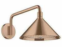 hansgrohe Axor Kopfbrause 26021310 mit Brausearm, Wandmontage, brushed red gold