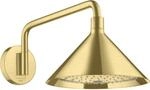 hansgrohe Axor Kopfbrause 26021950 mit Brausearm, Wandmontage, brushed brass