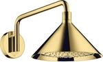 hansgrohe Axor Kopfbrause 26021990 mit Brausearm, Wandmontage, polished gold...