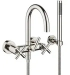 Dornbracht Tara. Wannen-Zweigriff-Armatur 25133892-08 Kreuzgriffe, Wandmontage,...