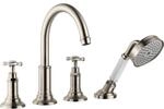 hansgrohe Axor Montreux Fertigmontageset 16544820 4-Loch-Fliesenrandarmatur, mit