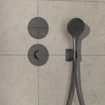 hansgrohe ShowerSelect Comfort S Ventil 15558340 UP, f&uuml;r 3 Verbraucher, brushed