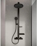 Ideal Standard Alu+ Duschsystem BD583XG mit Ceratherm Thermostat, 2 Ablagen, Silk