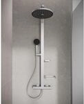 Ideal Standard Alu+ Duschsystem BD583SI mit Ceratherm Thermostat, 2 Ablagen, Silver