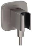 hansgrohe FixFit Porter Q Schlauchanschlu&szlig; 26887340 f&uuml;r Handbrause, brushed black