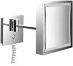 Emco Pure LED-Rasier-/Kosmetikspiegel 109406010 203 mm, eckig, Vergr&ouml;&szlig;erung 3-fach,