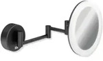 Hewi LED-Kosmetikspiegel 950.01.26001 d= 200mm, 5-fach, beleuchtet, matt schwarz