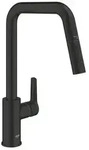 Grohe Start K&uuml;chenarmatur 306312430 matt schwarz, hoher Auslauf, herausziehbare Dual