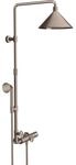 hansgrohe Axor Showerpipe 26020820 mit Thermostat, Kopfbrause 240 2jet, brushed