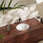 hansgrohe Xuniva Unterbauwaschtisch 60151450 350x350mm, mit Hahnloch/&Uuml;berlauf,...