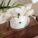 hansgrohe Xuniva Aufsatzwaschtisch 60170450 600x450mm, mit Hahnloch/&Uuml;berlauf, wei&szlig;