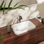 hansgrohe Xuniva Einbauwaschtisch 60158450 550x400mm, ohne Hahnloch, mit...