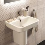 Ideal Standard i.life S Kompakt-Waschtisch T4585MA mit Hahnloch und &Uuml;berlauf,...